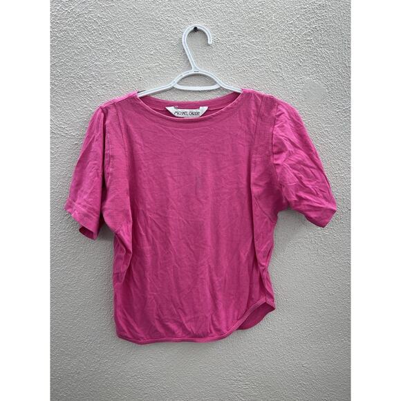 Womens Michael Carrie Shirt Size Small Pink Short Sleeve - Picture 1 of 12